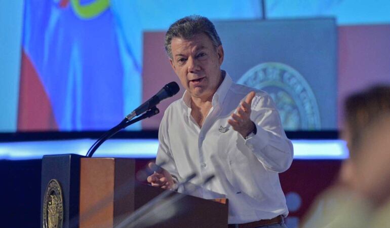 Presidente Santos en reunión Camacol