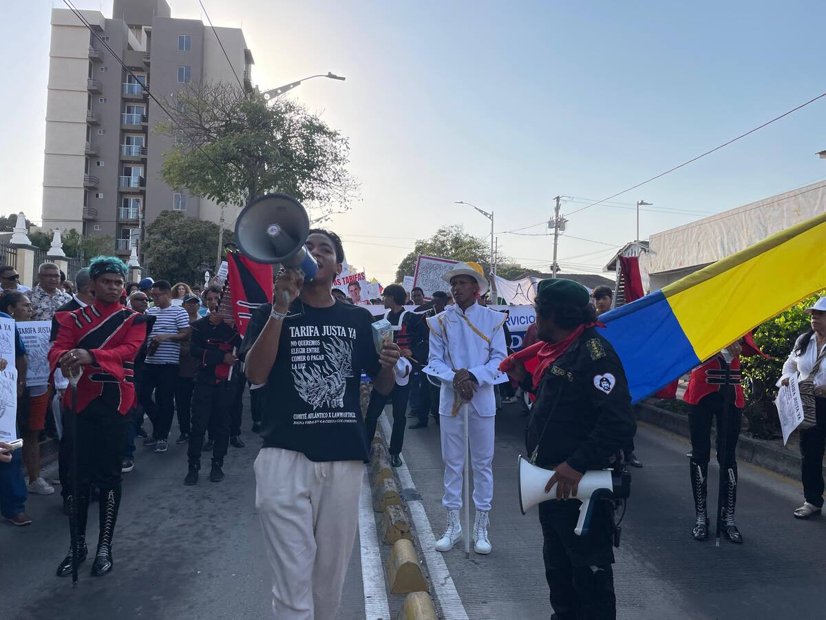 Habitantes del Caribe marcharon en Barranquilla pidiendo “tarifas justas” de energía