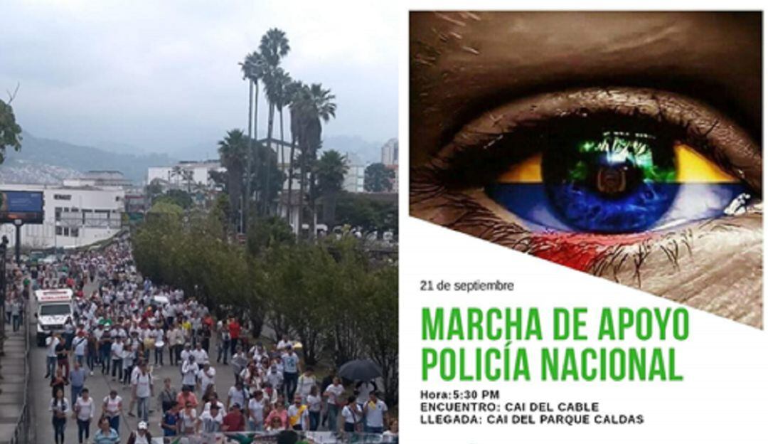 Movilizaciones en Manizales - Imagen de archivo.