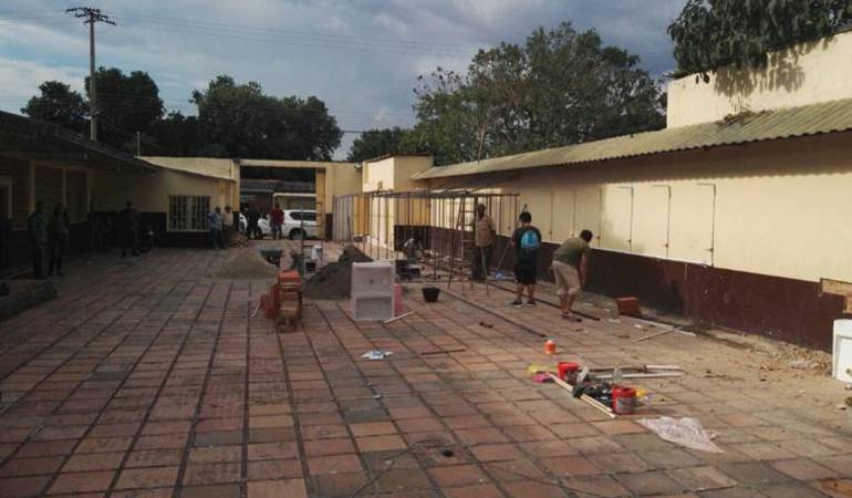 Centro de paso en construcción.