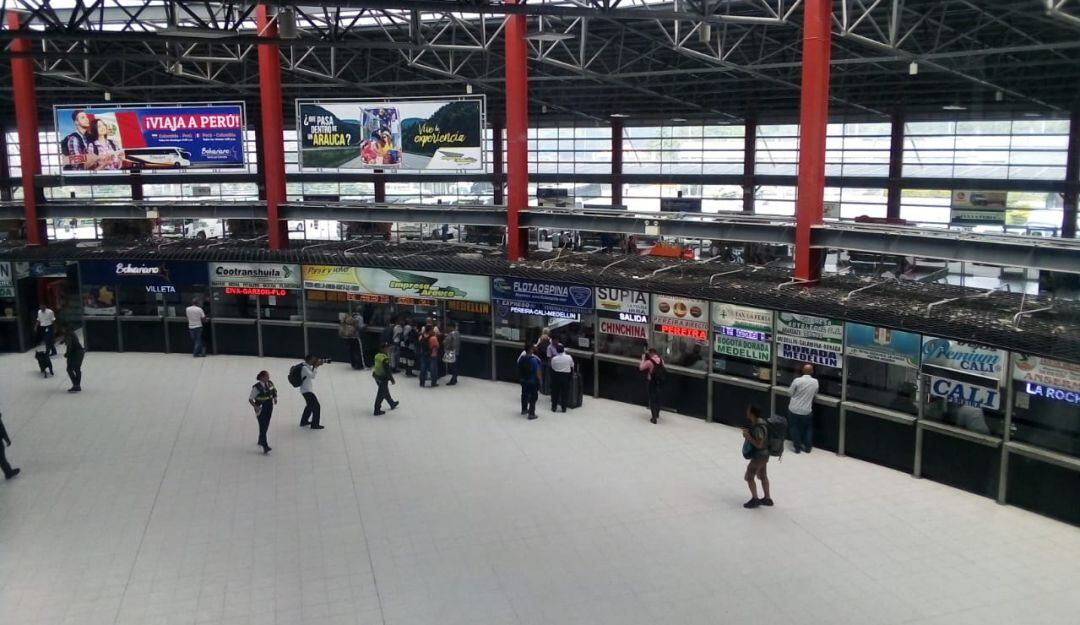 Terminal de Transportes de Manizales. Imagen de archivo