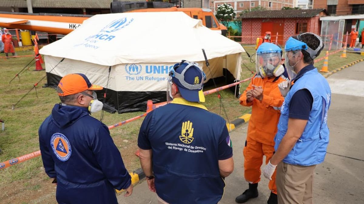 Instalan campamento para atención especial de pacientes de Covid-19 en Cali