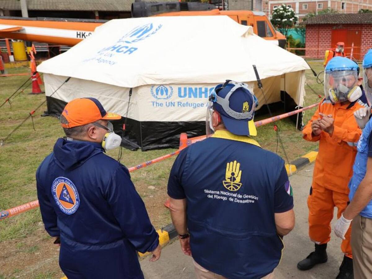 Instalan campamento para atención especial de pacientes de Covid-19 en Cali