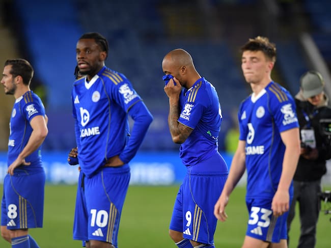 Leicester City tras su descenso a la League One de Inglaterra (tercera división). Foto: Getty Images.