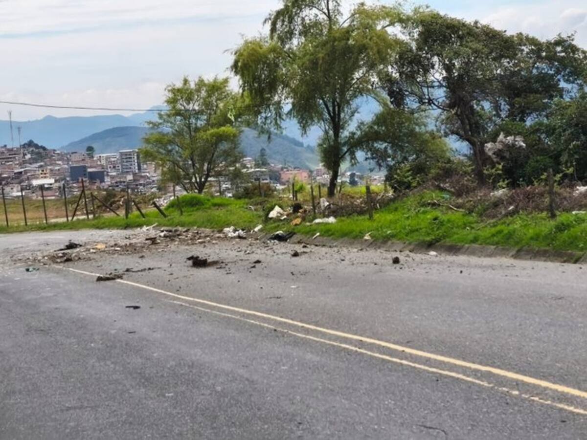 Explota artefacto en la vía Medellín–Costa Atlántica en zona urbana de Yarumal