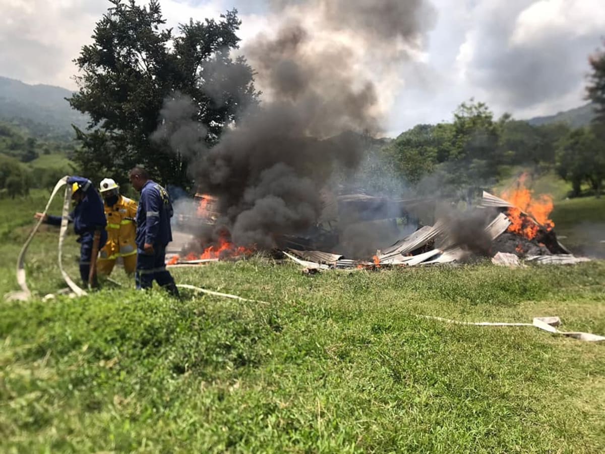 Las autoridades investigan las causas del incendio de un trapiche en Supía, Caldas