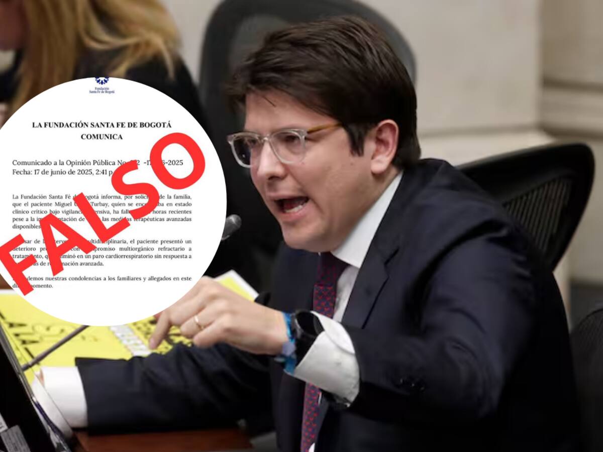 Miguel Uribe Turbay: Fundación Santa Fe desmintió falso comunicado sobre salud del político