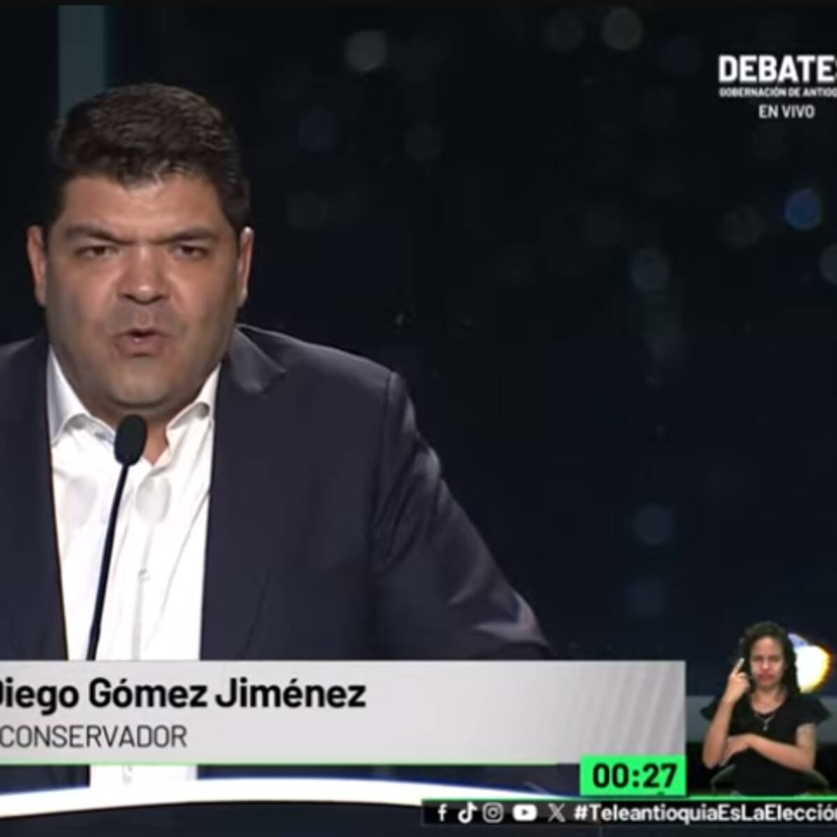 En debate electoral, Juan Diego Gómez renunció a su aspiración a la gobernación