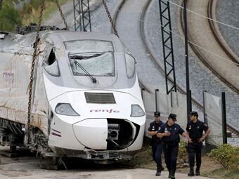 Nuevas pruebas de accidente ferroviario. Foto: EFE