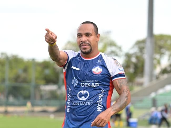 Felipe Pardo festeja su anotación ante el Pereira / Colprensa.