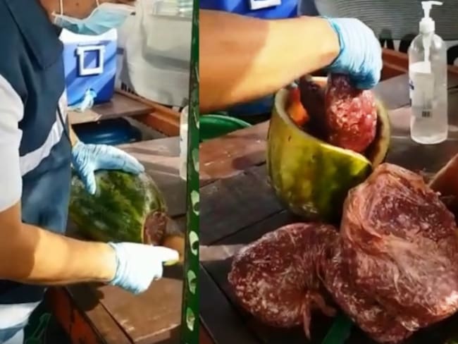 Autoridades incautan carne de contrabando camuflada en frutas
