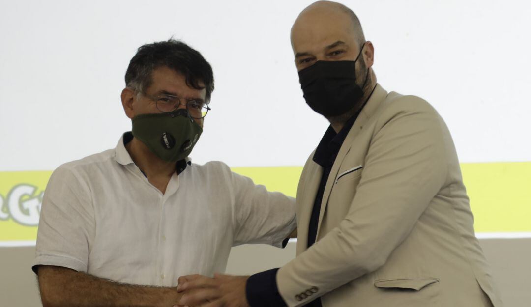 Alfonso Reyes, rector de U. de Ibagué y Alejandro Tamayo gerente de Seapto