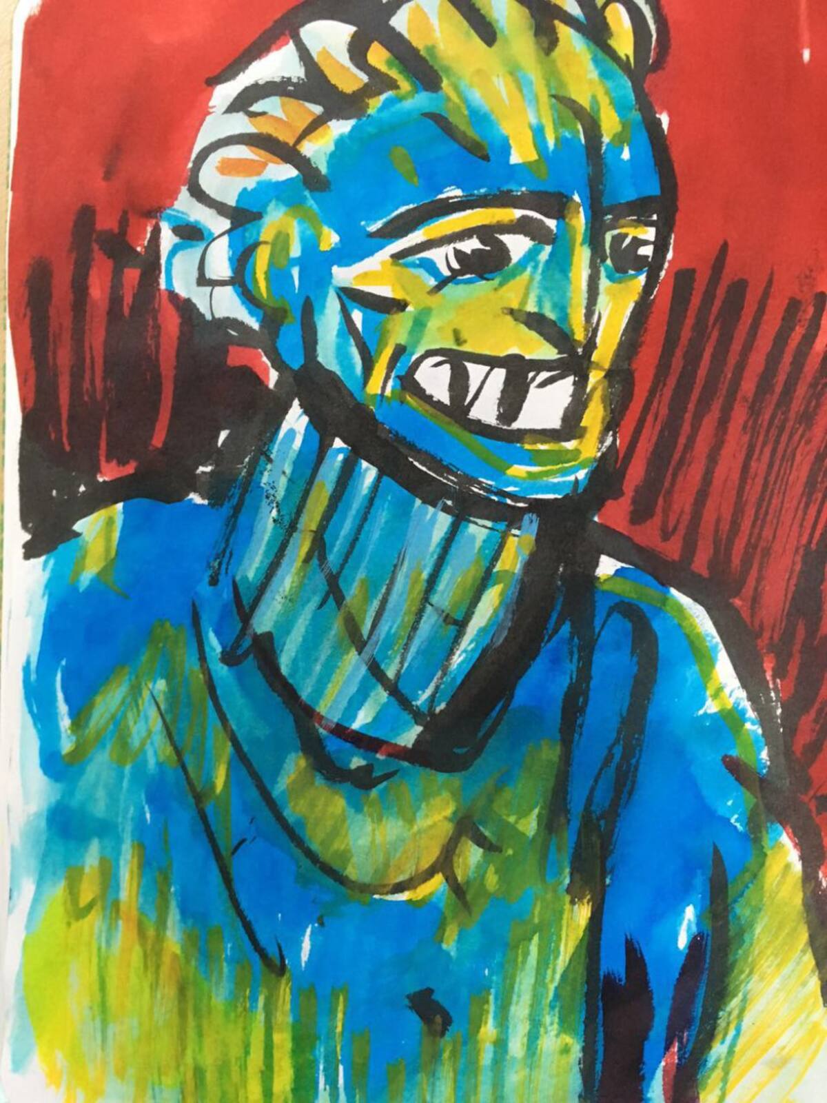 Expresiones en rostros, seres acuáticos y mucho azul y amarillo en esta serie de dibujos de nuestro integrante de La Ventana.
