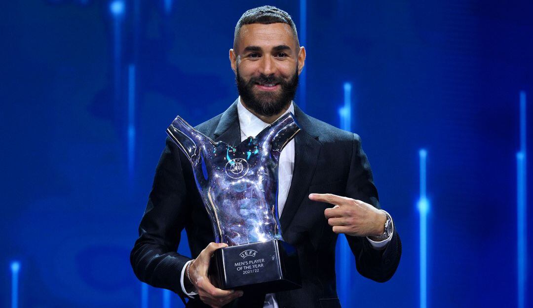Karim Benzema ganó el premio al mejor jugador de la UEFA.