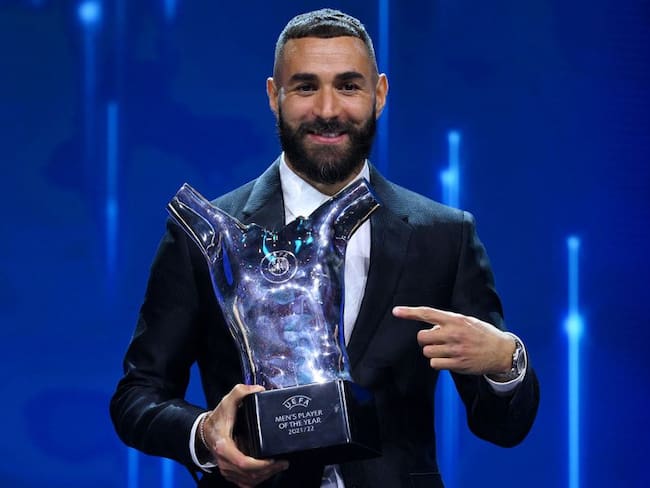Karim Benzema ganó el premio al mejor jugador de la UEFA.