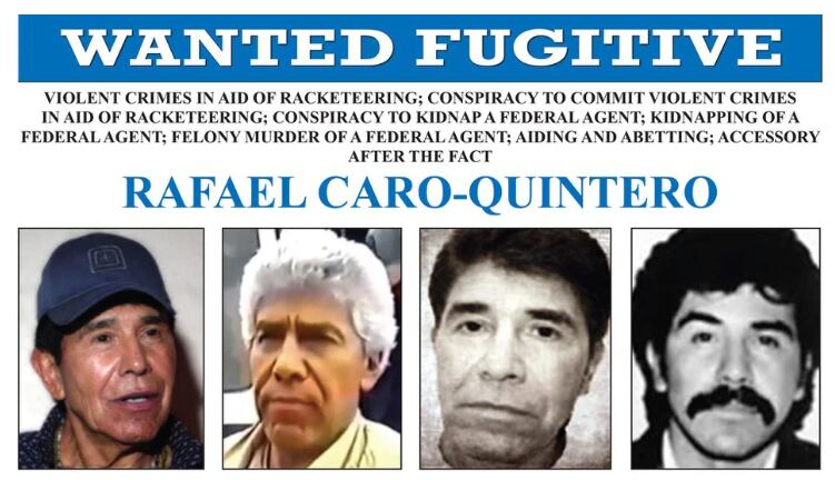 Rafael Caro Quintero. Foto: FBI