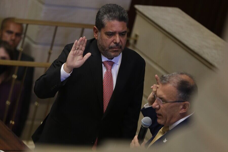 Roy Barreras (derecha) y Carlos Hernán Rodríguez. Foto: Álvaro Tavera / Colprensa