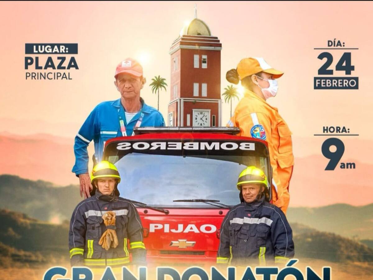 En Pijao, Quindío impulsan jornada de donación para bomberos por el Fenómeno de El Niño