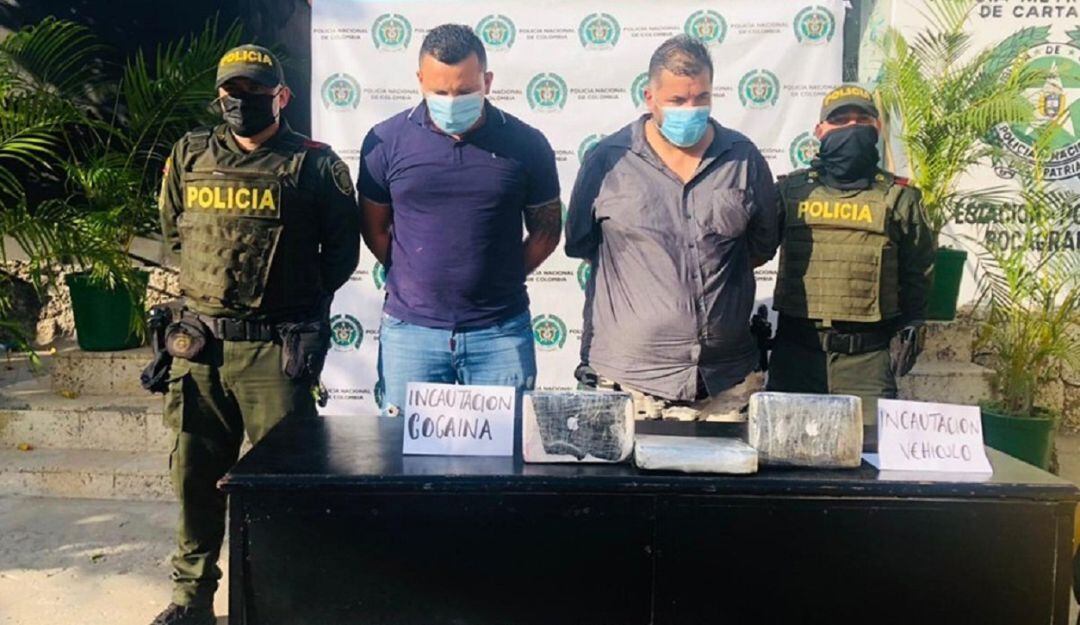 La detención de los sujetos se registró en el sector turístico de Bocagrande