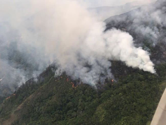 Incontrolable incendio forestal en el oriente del Tolima