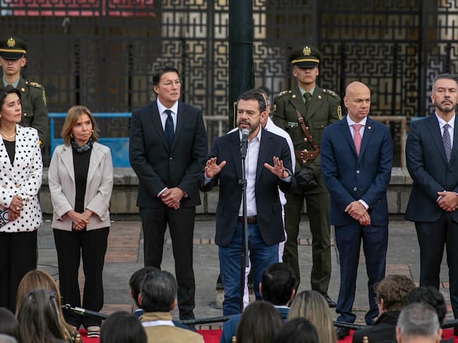 Alcalde Galán en la ceremonia de apertura a las elecciones presidenciales de 2026. Foto: Alcaldía de Bogotá.