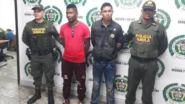 Capturan a presuntos disidentes de las Farc en Buga. Foto: Fiscalía