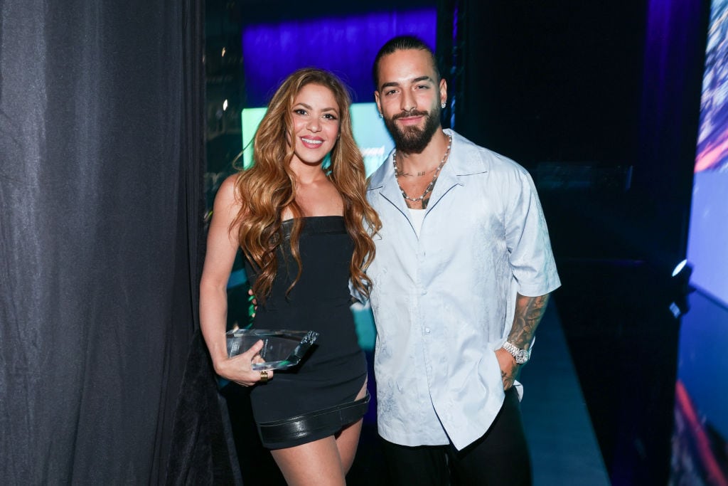 Shakira and Maluma at Billboard Latin Women In Music held at the Watsco Center on May 6, 2023 in Coral Gables, Florida. The show airs on Sunday, May 7, 2023 on Telemundo. (Photo by Christopher Polk/Billboard via Getty Images)