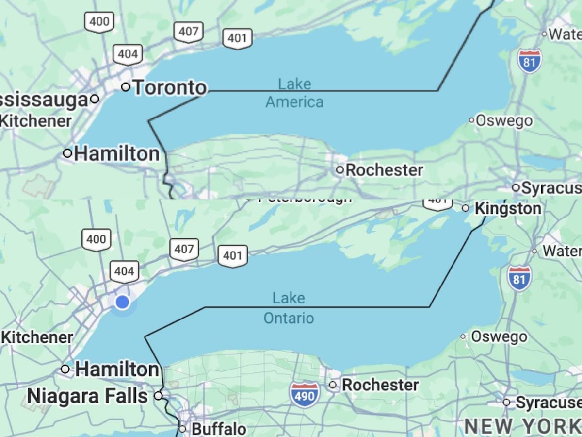 Google cambia nombre del Lago Ontario a Lago América para usuarios estadounidenses