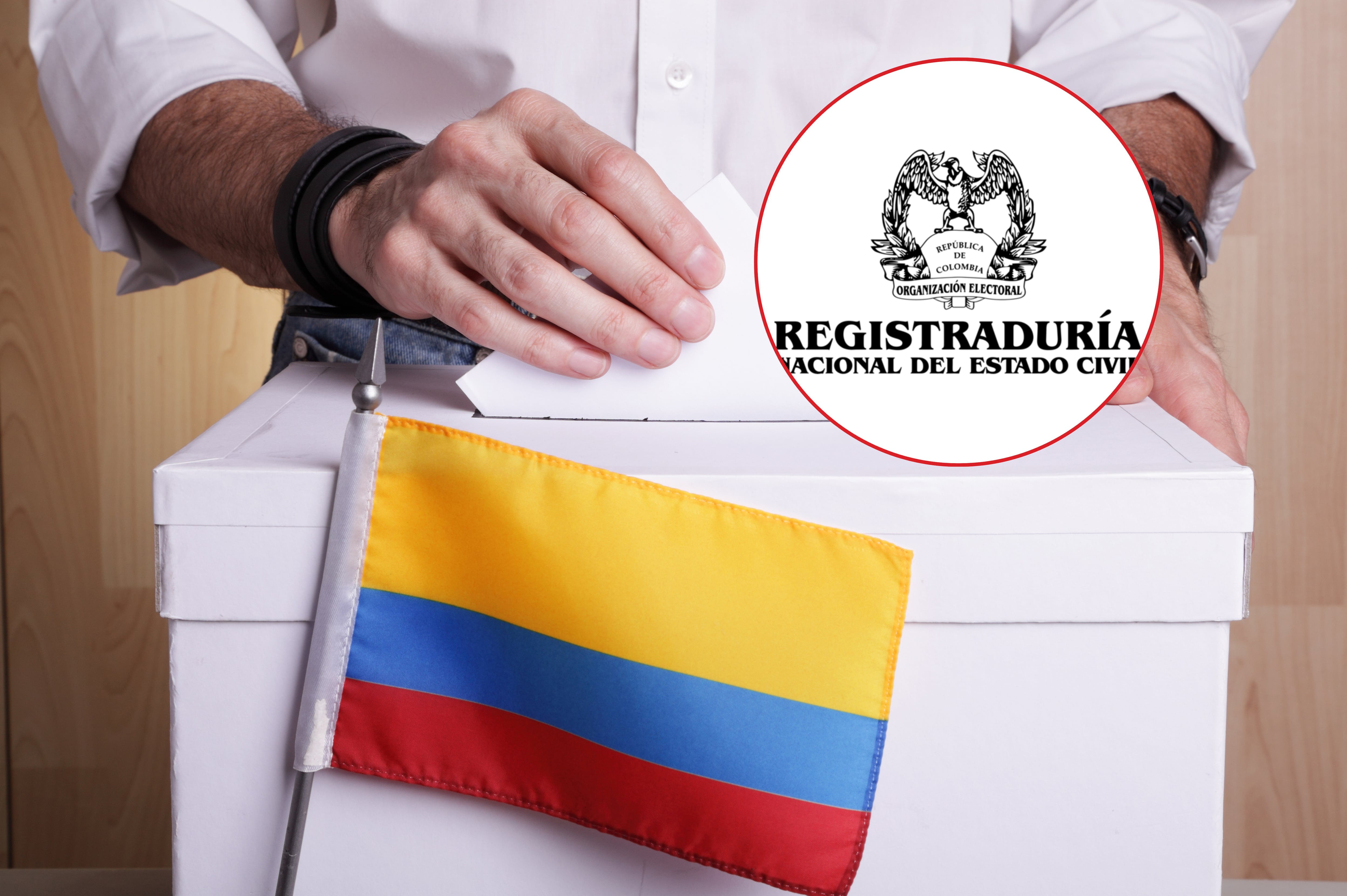 Imagen de referencia. Votación Colombia: Getty Images / Registraduría Nacional logo: Pagina Web.