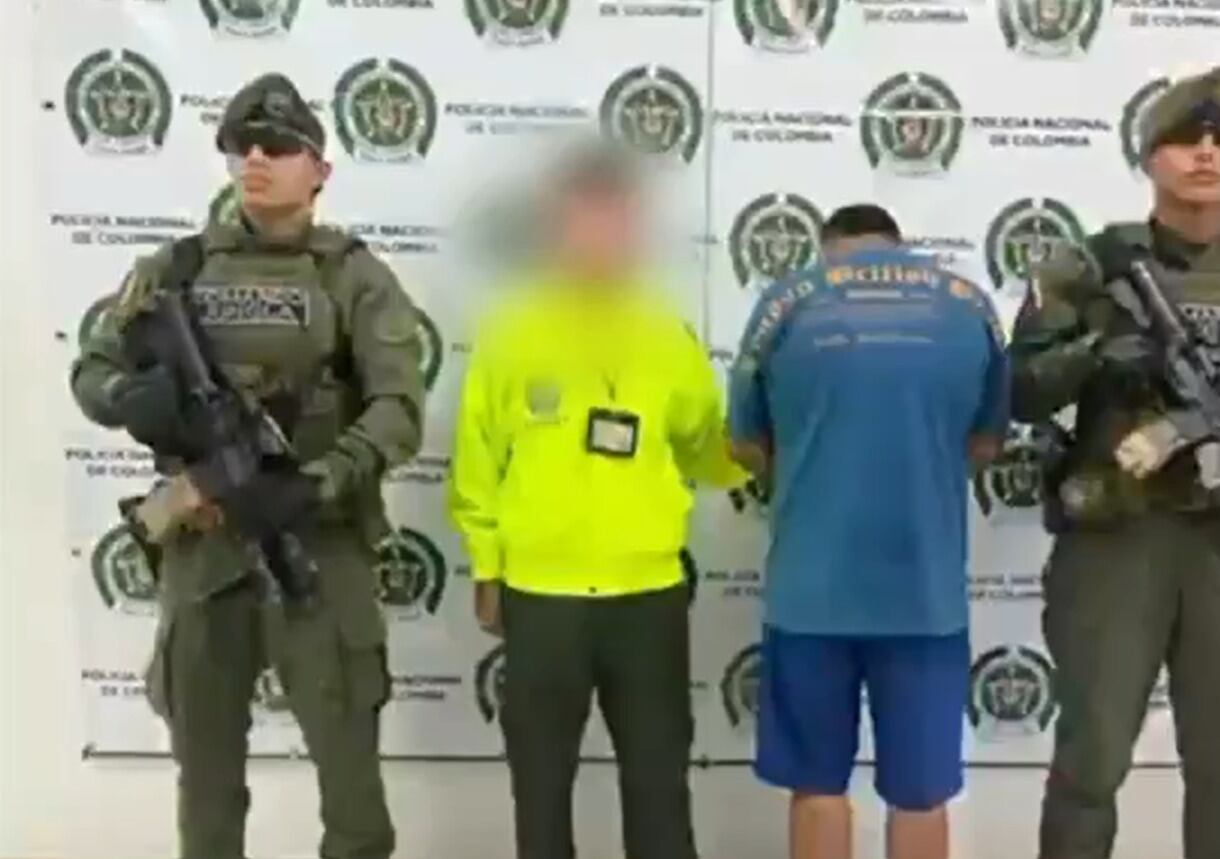 Alias 'Yuber' fue capturado en Los Patios. / Foto: Policía Nacional.