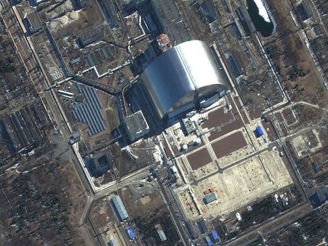 Vista aérea de Chernóbil. 