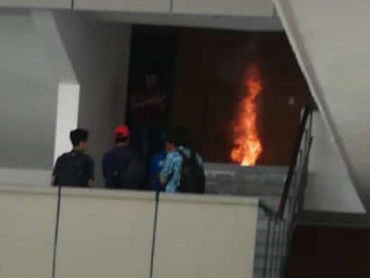 Encapuchados intentan generar caos en la UIS