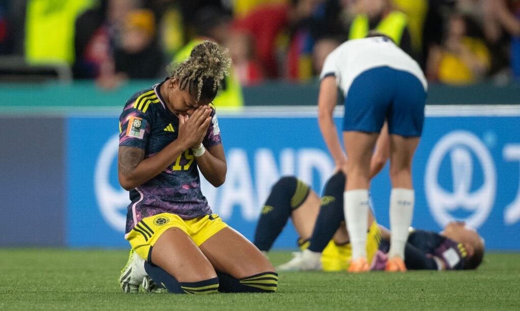 Jorelyn Carabali luego de sufrir la eliminación del Mundial a manos de Inglaterra (Photo by Joe Prior/Visionhaus via Getty Images)