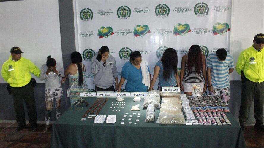 Desarticulan banda de microtráfico “Los del pasillo”. Foto: Policía Nacional