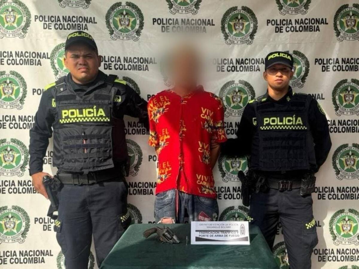 Cayó ‘El Monito’ con un revólver en vía pública de Cicuco, Bolívar