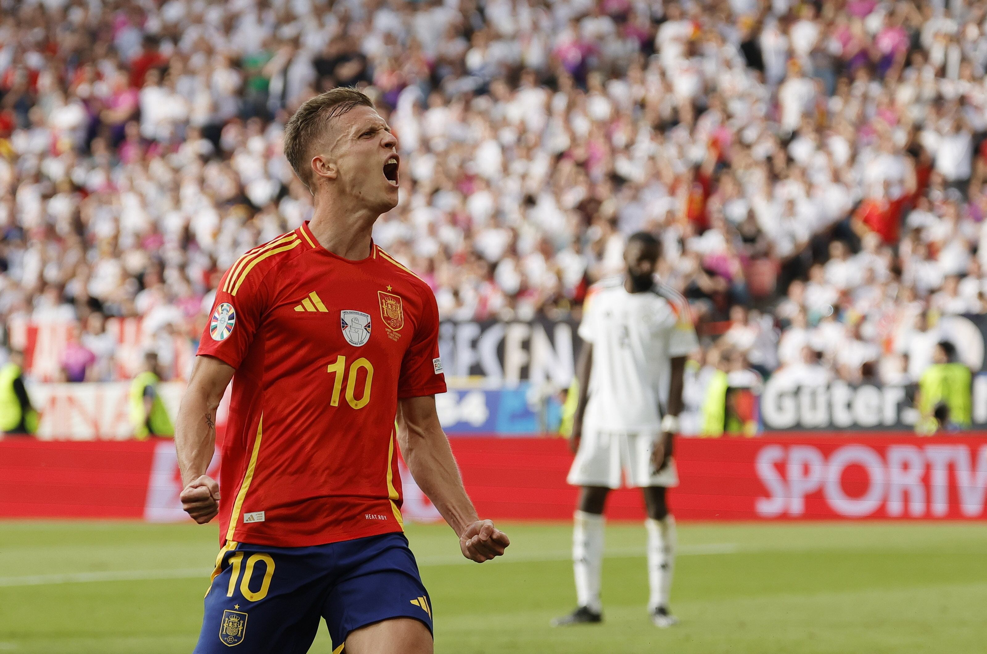 Dani Olmo anotó para España en la Eurocopa 2024. EFE/EPA/RONALD WITTEK