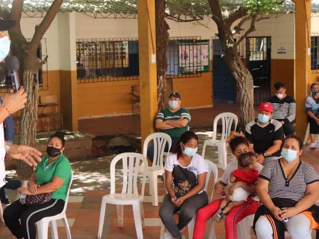 Alcalde de Malambo, Rumenigge Monsalve socializando la propuesta