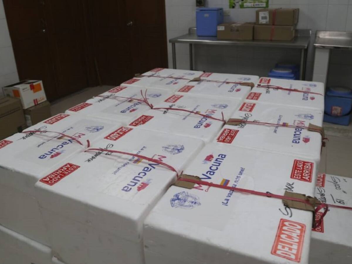 Llegaron 46.523 mil vacunas de Sinovac a Santander