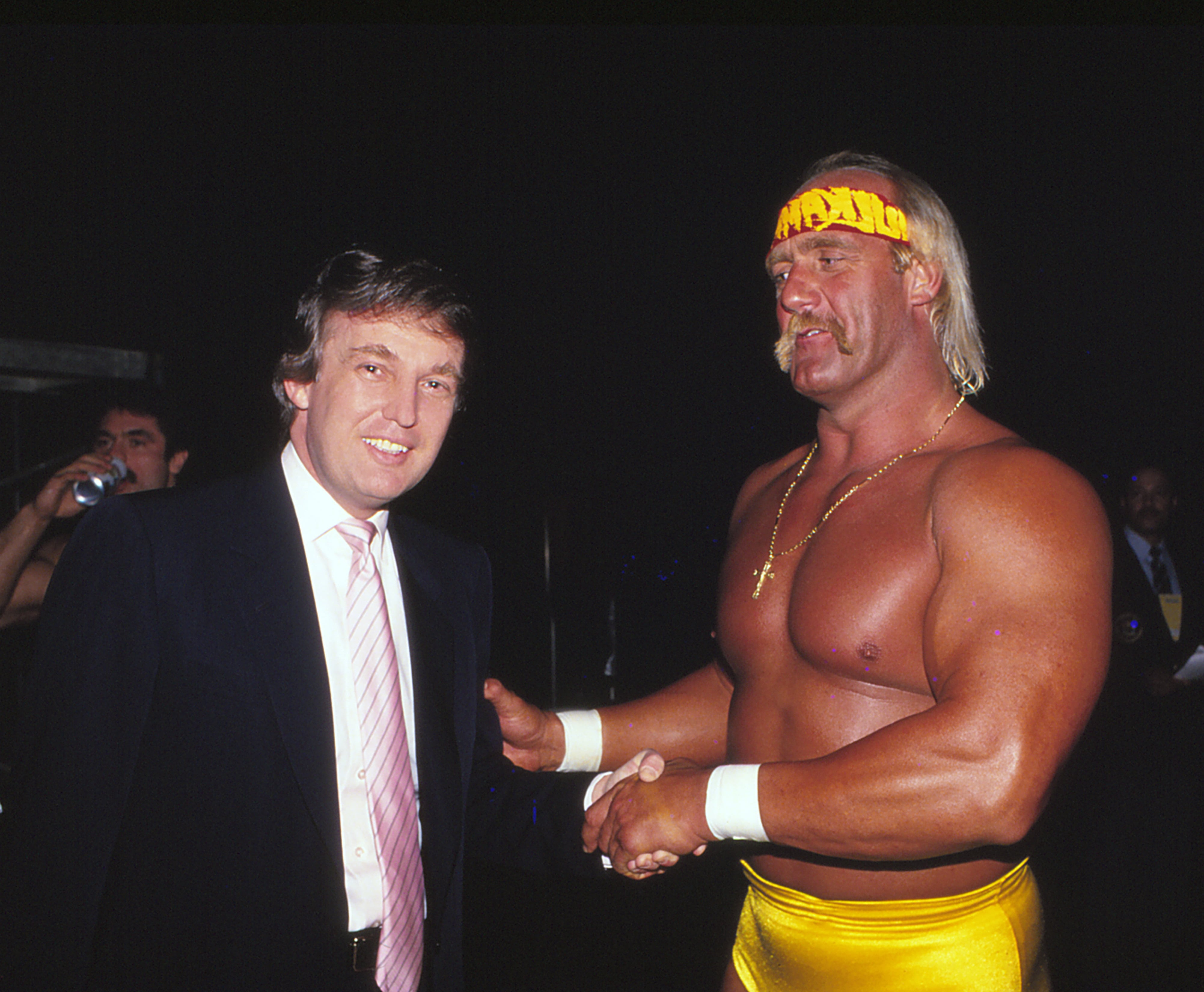 Donald Trump y Hulk Hogan en Atlantic City 1987. Foto: Jeffrey Asher/ Getty Images.