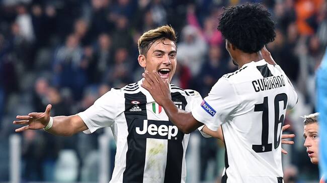 Dybala y Juan Guillermo Cuadrado