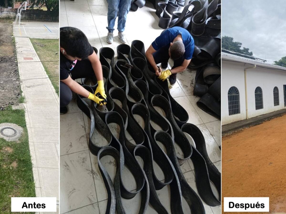 En Ibagué logran nuevo uso a llantas viejas