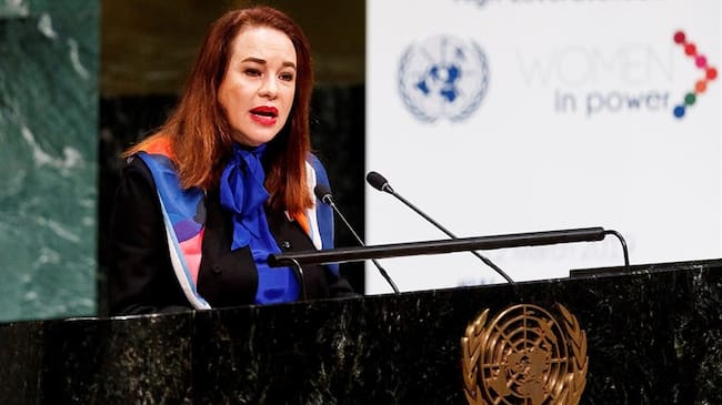 La presidenta de la Asamblea General de la ONU, María Fernanda Espinosa. Foto: Agencia EFE