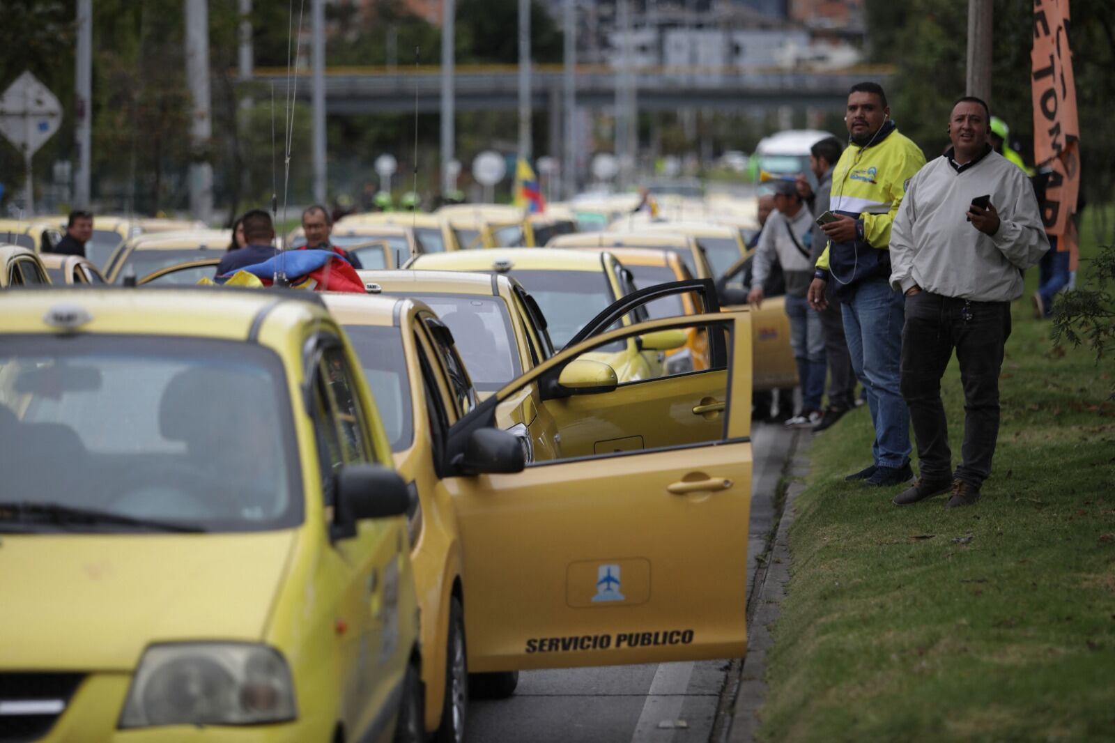 Paro de taxistas 9 de agosto 2023 vía Getty Images.