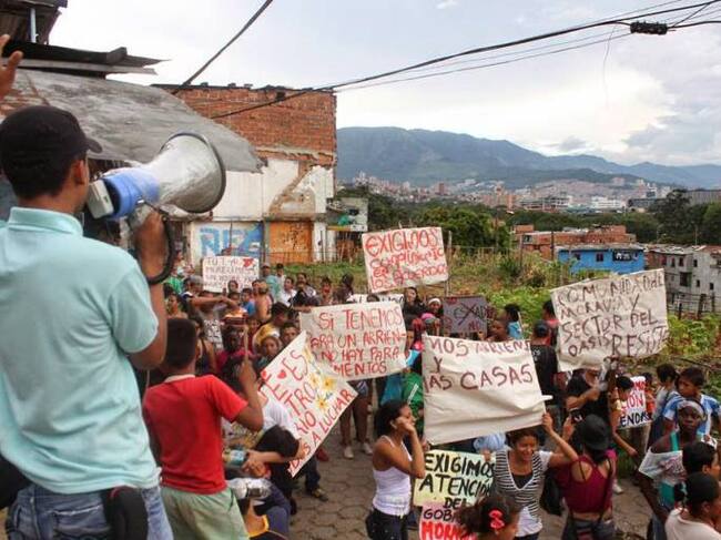 Sector de invasión en Medellín