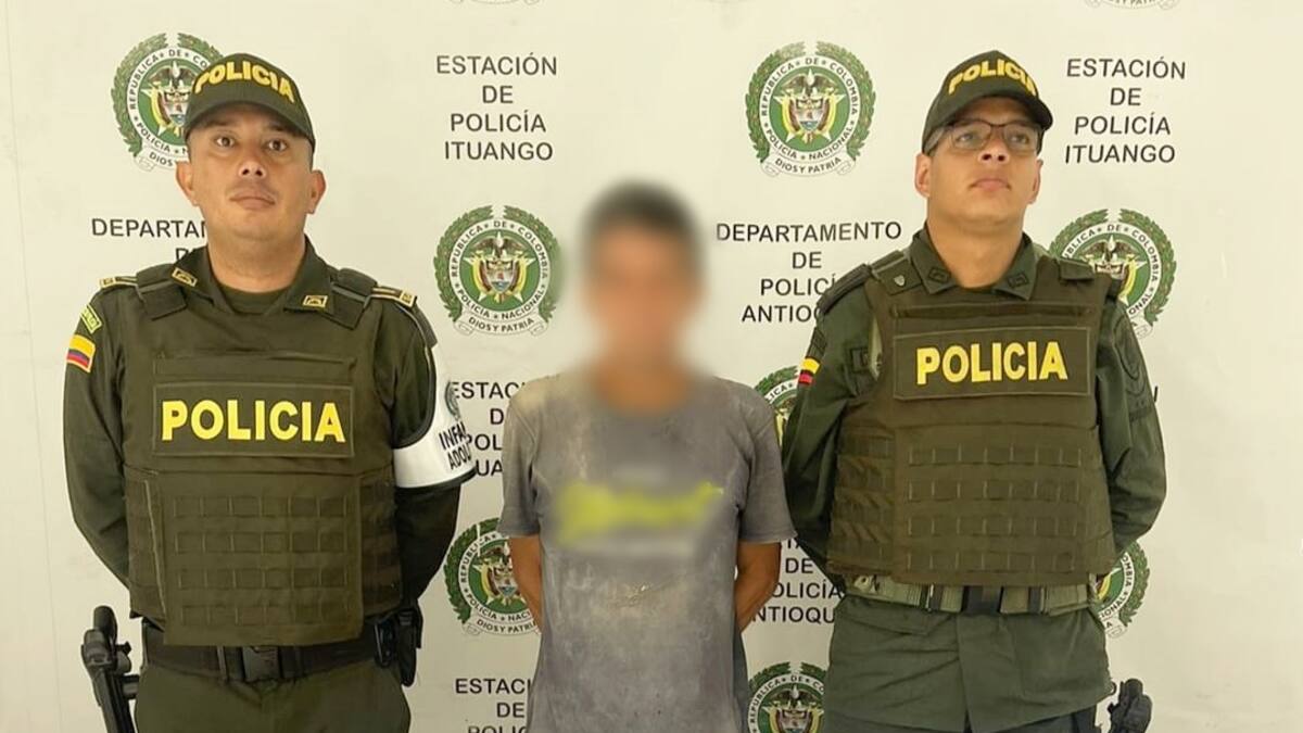 Capturan a un adulto que besó a la fuerza a una menor de 10 años en Ituango