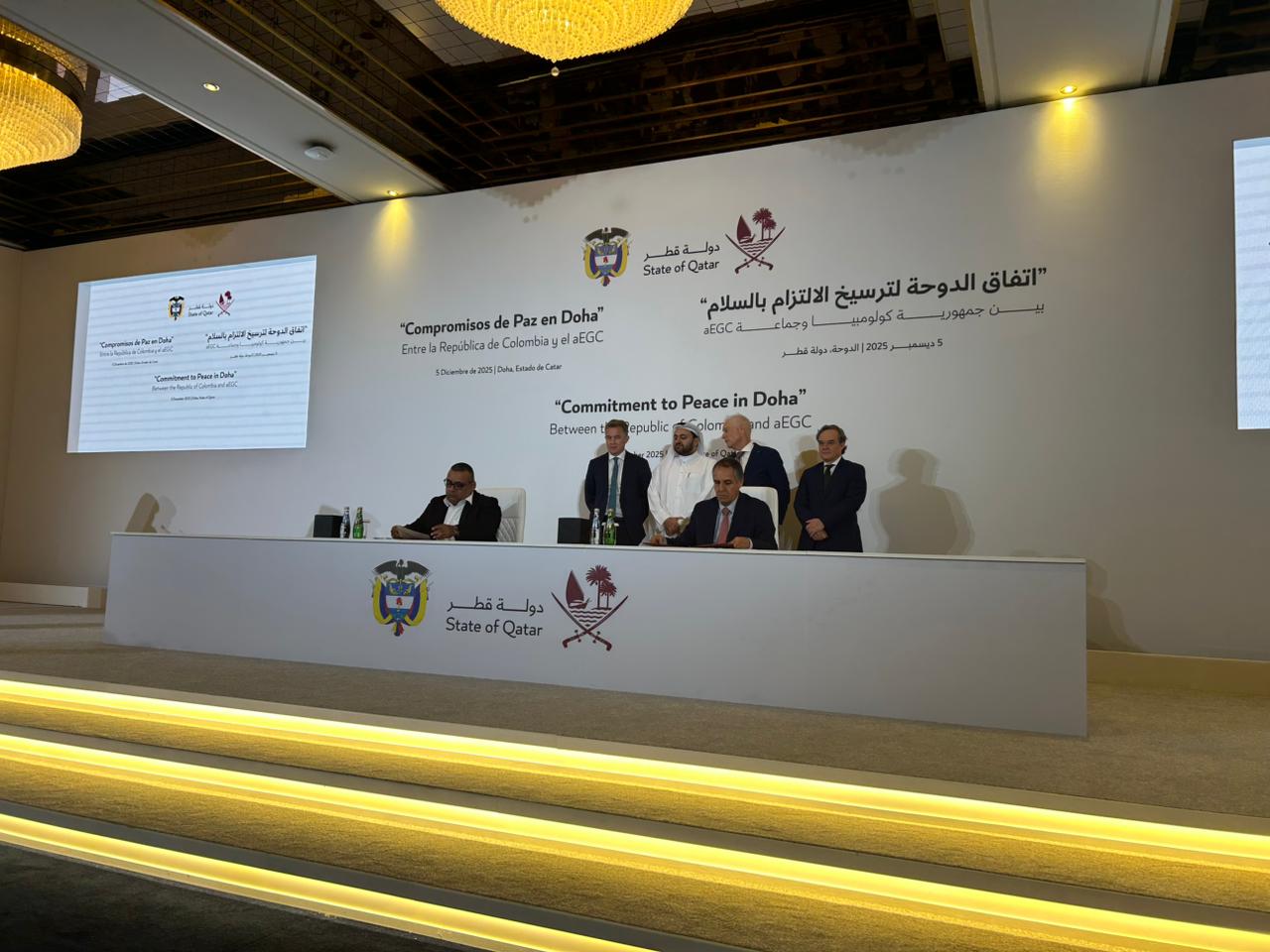 Desde Doha, Qatar, el gobierno colombiano y el Ejército Gaitanista de Colombia, anunciaron nuevos avances en las negociaciones de paz.