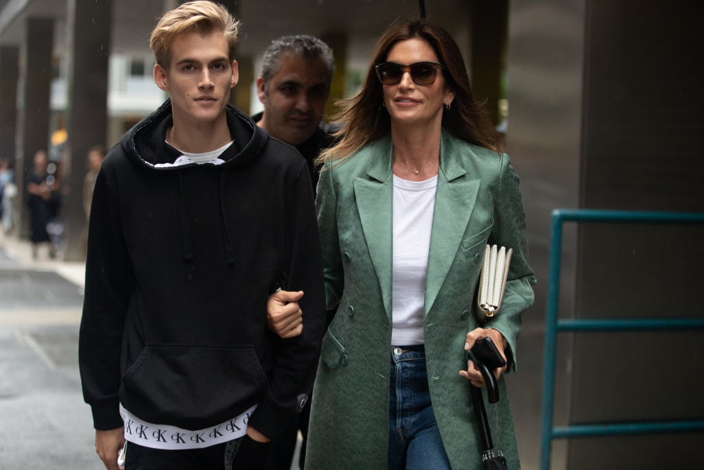 NEW YORK, NY - SEPTEMBER 09: Presley Gerber, Cindy Crawford after the Sies Marjan show during New York Fashion Week Spring/Summer 2019 on September 9, 2018 in New York City. (Photo by Melodie Jeng/Getty Images)