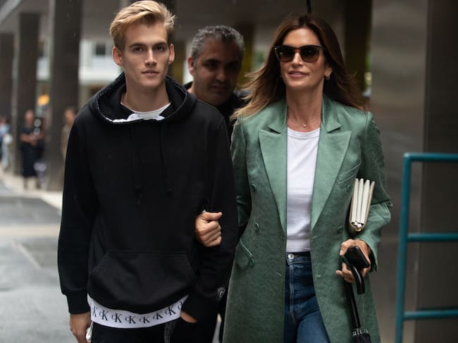 NEW YORK, NY - SEPTEMBER 09: Presley Gerber, Cindy Crawford after the Sies Marjan show during New York Fashion Week Spring/Summer 2019 on September 9, 2018 in New York City. (Photo by Melodie Jeng/Getty Images)