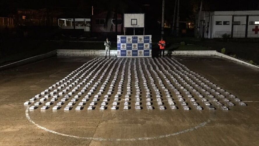 Decomisan más de 600 kilos de cocaína del Clan del Golfo en el Chocó. Foto: Armada Nacional