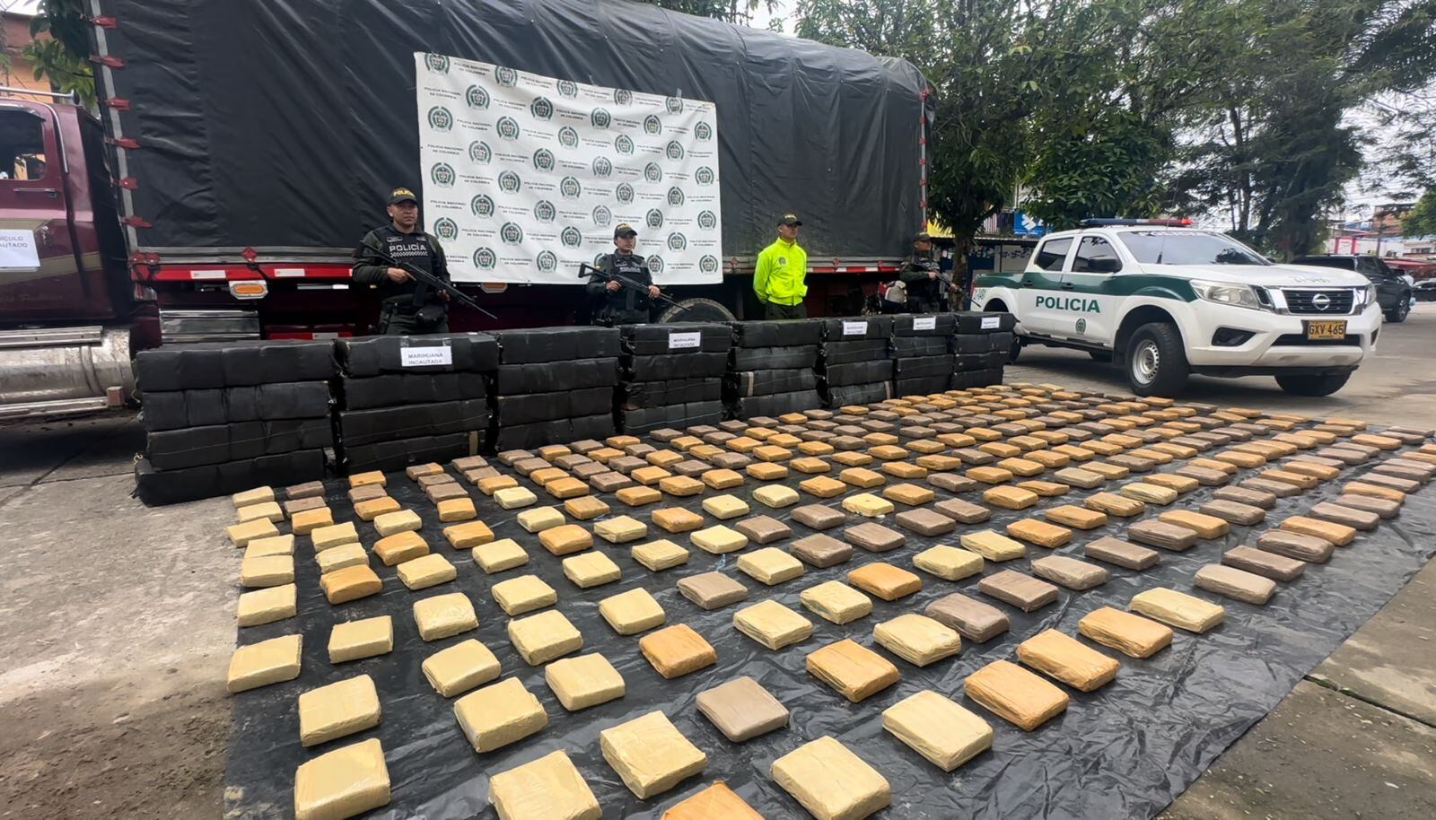 El cargamento de marihuana posee un valor estimado a los 20 mil millones de pesos.